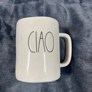 Rae Dunn CIAO Mug by Magenta Ceramic White Cup Artisan Collection